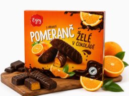 Pomerančové želé máčené v čokoládě 190g